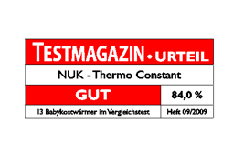 Niemcy 2009: Podgrzewacz pokarmu NUK Thermo Constant - ocena "dobra"
