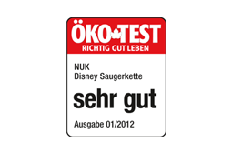 Niemcy 2012: Łańcuszek do smoczka uspokajającego NUK Disney - ocena "bardzo dobra"
