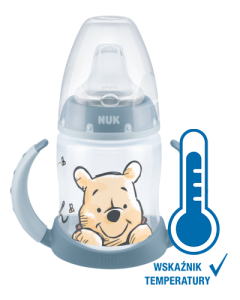 NUK Butelka do nauki picia Disney Kubus z wskaźnikiem temperatury, 150 ml 