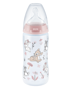 Butelka NUK First Choice+ Disney Bambi 300ml różowa jelonek i króliczek