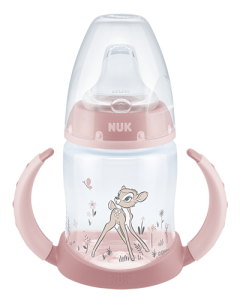 Butelka do nauki picia NUK First Choice Disney Bambi z wskaźnikiem temperatury 150 ml różowa jelonek