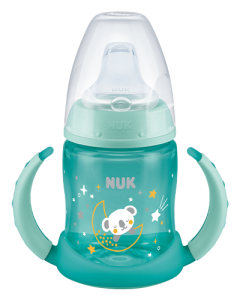 NUK First Choice Learner Butelka Night 150ml z ustnikiem zielona