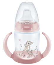 Butelka do nauki picia NUK First Choice Disney Bambi z wskaźnikiem temperatury 150 ml różowa jelonek